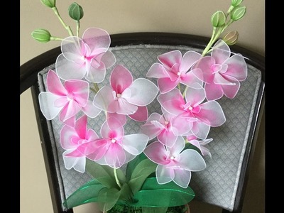 How to make nylon stocking flowers -  Phalaenopsis Orchids