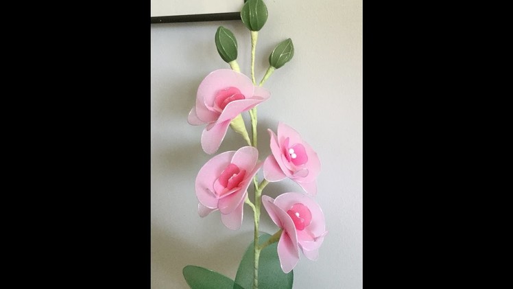 How to make nylon stocking flowers - Orchid
