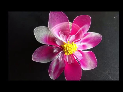 How to make nylon stocking flowers - Dahlias