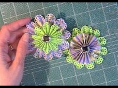 How to make Paper Rosette Flowers (Timesaver: make TWO at the same time!)