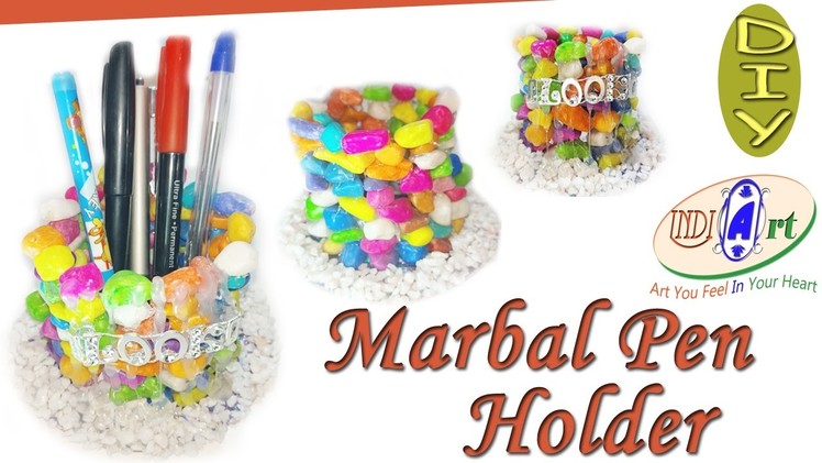 How to make pen holder with waste material | CD Pen holder| INDI ART#2