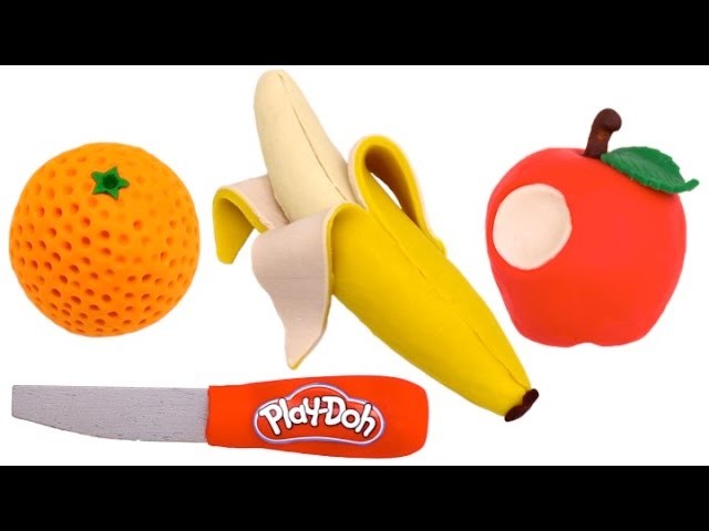 How to Make Play Doh Fruit - Apple Banana Orange - Learn Colors RL