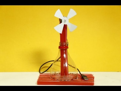 How to make Powerful USB Table fan using straw - easy way