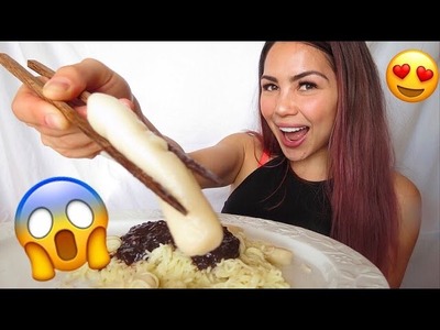 How to Make Rice Cake 가래떡 & Frozen Jajangmyeon 짜장면 taste test | Mukbang 먹방