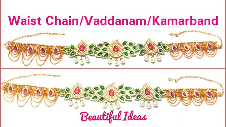 How to make Silk thread Bridal Waist Chain. Vaddanam. Kamarbandh.Hip Chain at Home  . Tutorial