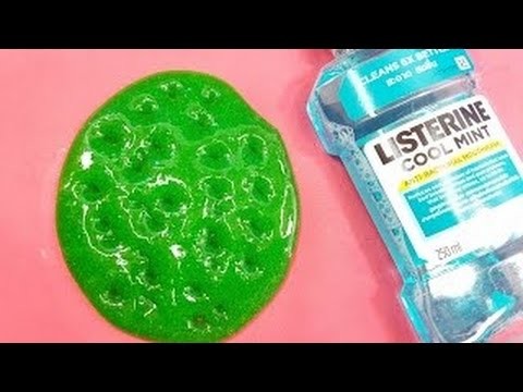 How to make slime With  Listerine and Water Salt No Glue or Borax