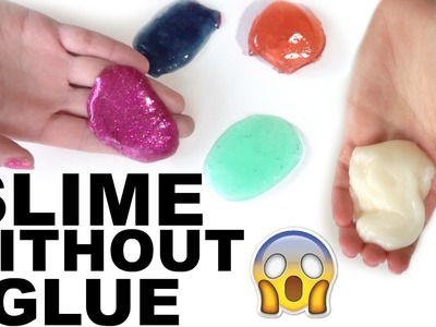 HOW TO MAKE SLIME WITHOUT GLUE!!! 2 WAYS!!!