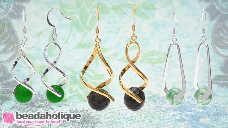 How to Make the Gemstone Pinch Bail Earring Kits by Beadaholique