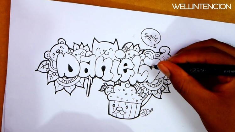 How to make your name in doodle - DANIELA - wellintencion art