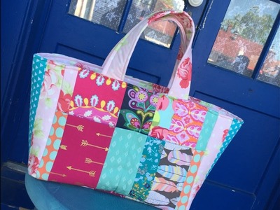 How to Sew A Patchwork Tote Bag Sewing Tutorial and Giveaway