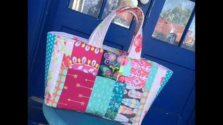 How to Sew A Patchwork Tote Bag Sewing Tutorial and Giveaway