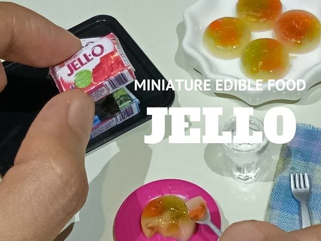Mini Jello How to make Cathedral Window (Mini food) (Miniature Cooking) (ASMR) (DIY) (Kids' toys)
