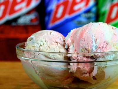 Mountain Dew Ice Cream Swirl | How to Make Mountain Dew Ice Cream w.3 Flavors; Code Red & Voltage