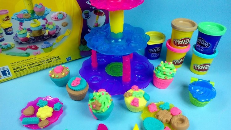 Play Doh Sweet Shoppe Cupcake Tower Toy Review - How To Make Cupcakes With Play Doh