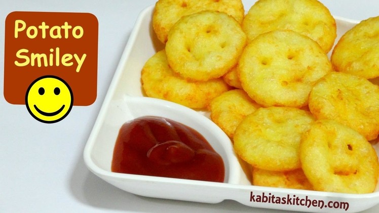 Potato Smiley Recipe | Cheesy Potato Smiley Recipe | How to Make Potato Smiley | KabitasKitchen
