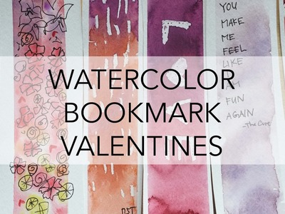 3 Ways to Paint a Watercolor Bookmark - Simple Valentine Ideas