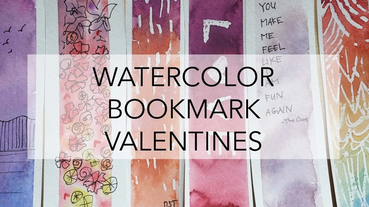 3 Ways to Paint a Watercolor Bookmark - Simple Valentine Ideas