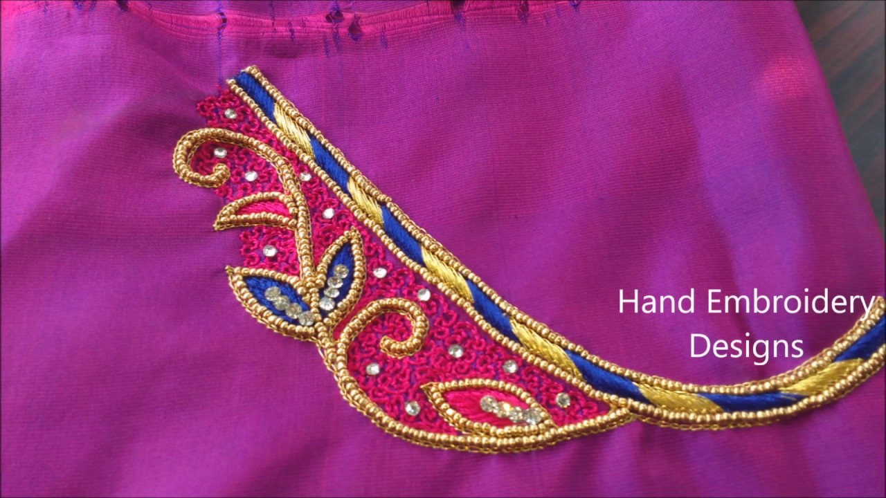 Aari work designs || hand embroidery designs || hand embroidery designs