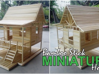 Bamboo Stick Miniature House  - Simple Village House (Custom Made)