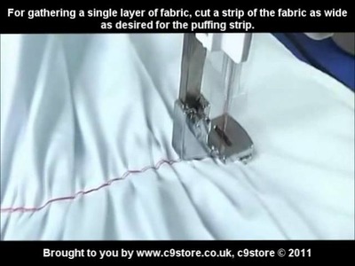 C9store shirring presser foot - how to video