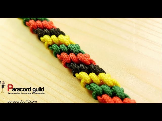 Candy stripe paracord bracelet- double row