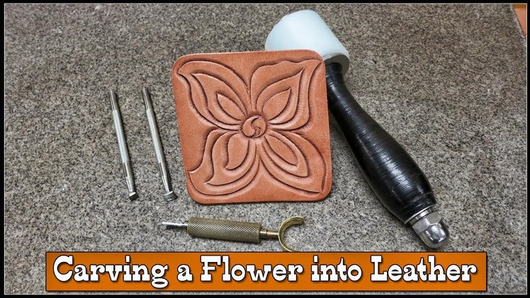 Carving a Flower into Leather