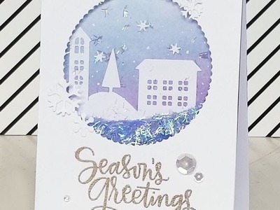 Christmas Holiday Cards Day 5. Shaker Card