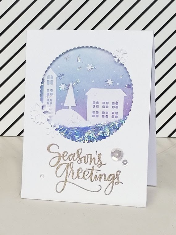 Christmas Holiday Cards Day 5. Shaker Card