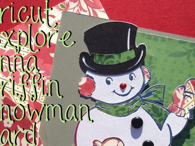 Cricut Explore Snowman Shaped Card