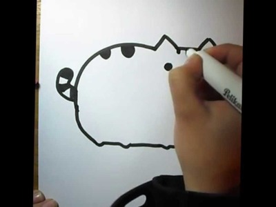 Dibujo rapido del gato Pusheen. Drawing Pusheen the cat