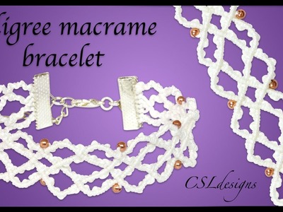 DIY filigree macrame bracelet