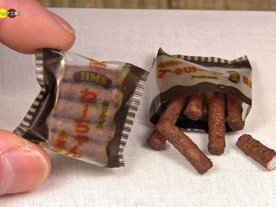 DIY Miniature Fugashi (Fake food)　ふーちゃん風ミニチュアふ菓子作り