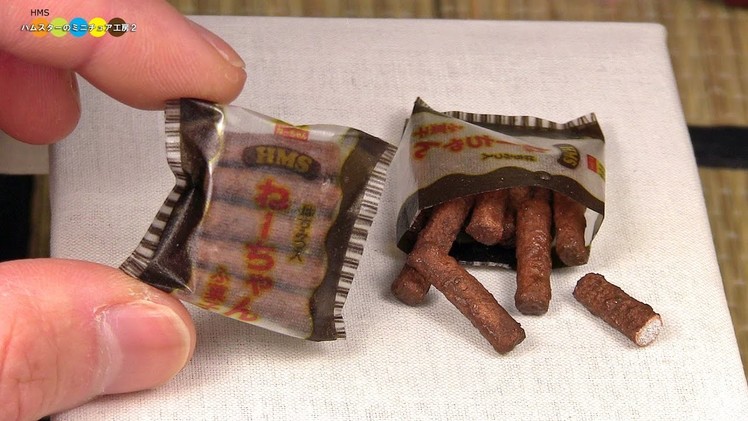 DIY Miniature Fugashi (Fake food)　ふーちゃん風ミニチュアふ菓子作り