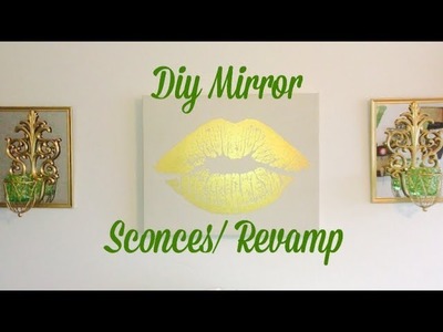 Diy Mirror Sconces.Revamp.Dollar Tree Items