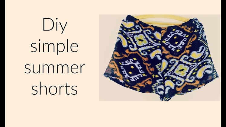 Diy simple summer shorts from old scarf