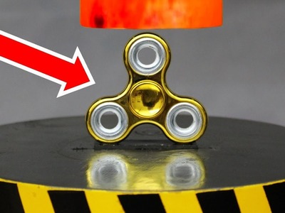 EXPERIMENT Glowing 1000 degree HYDRAULIC PRESS 100 TON vs FIDGET SPINNER TOY (64,524 RPM)