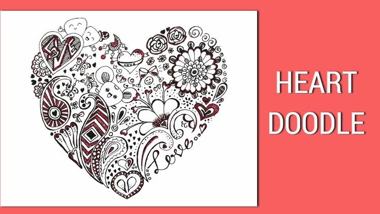 Heart Doodle | Love Doodle art | valentine doodle