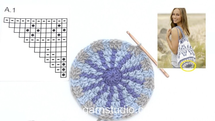 How to crochet the beginning of A.1 in DROPS 177-1