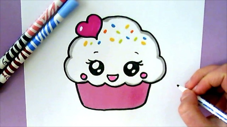 HOW TO DRAW A CUTE CUPCAKE