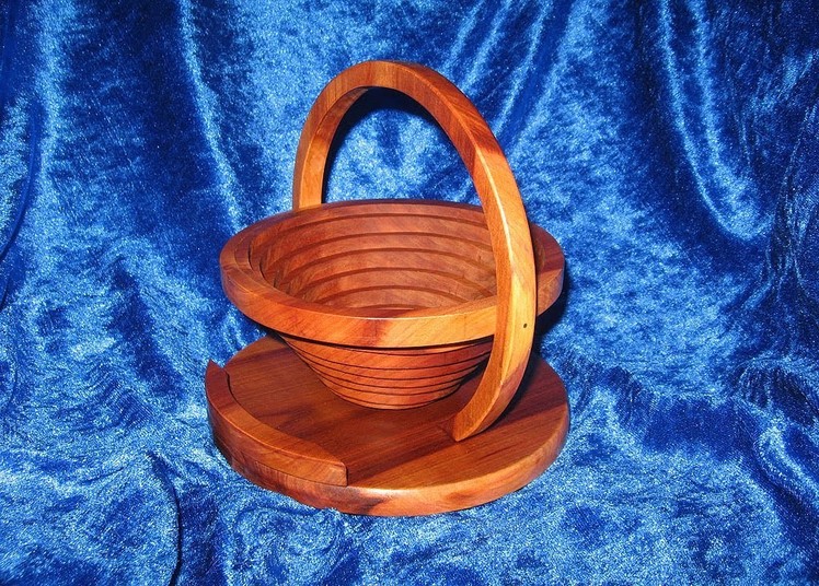 How to make a Collapsible Wooden Basket. Bowl with a Scroll Saw - Woodworking