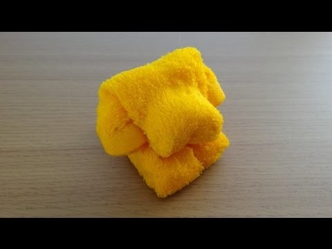 How to Make a Towel Dog　おしぼり犬の作り方