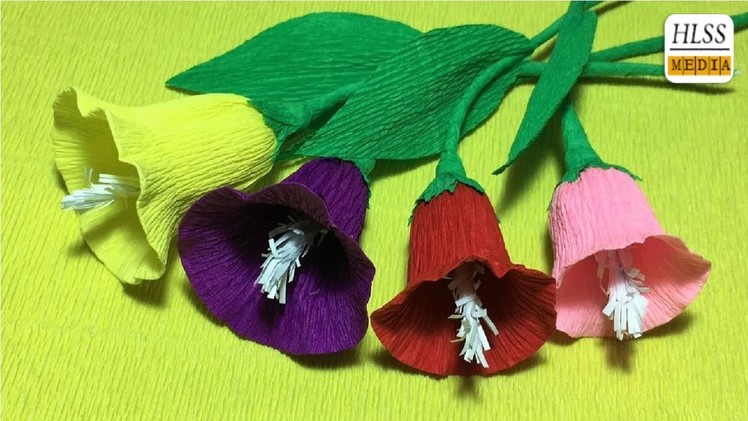 How to make morning glory paper flower| diy morning glory crepe paper flower making tutorials