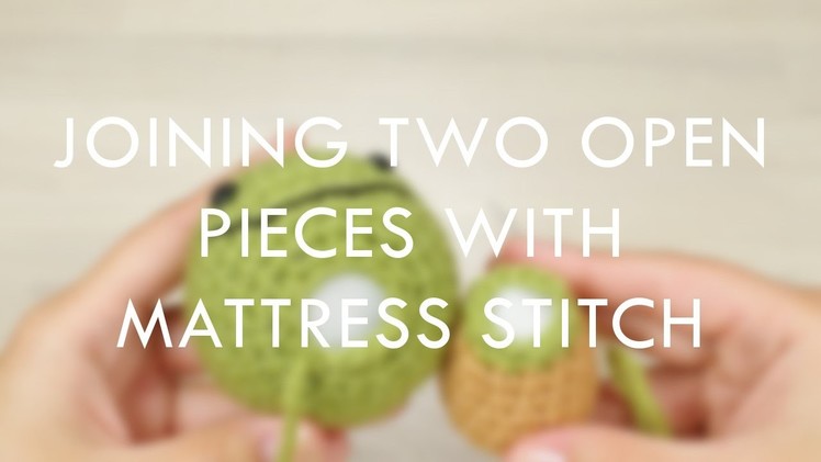Joining open pieces with mattress stitch (right-handed) | Kristi Tullus