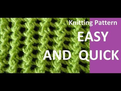 Knitting Pattern * EASY AND  QUICK *