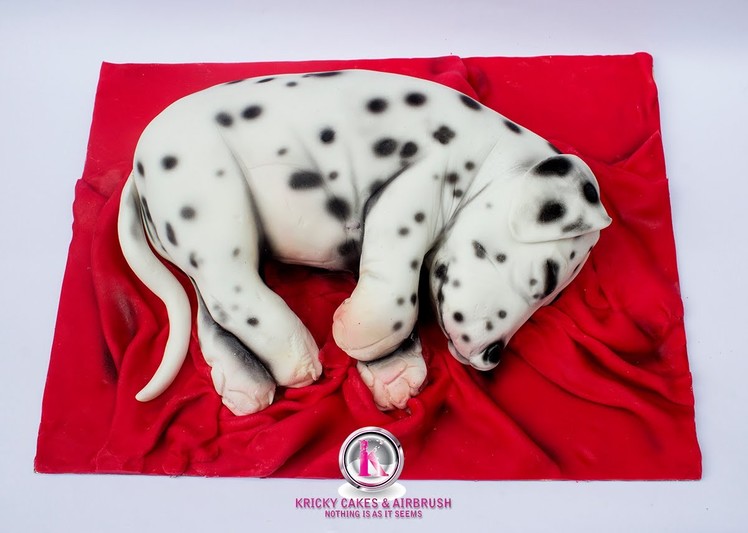 Kricky Cakes Decoration: Realistic Dalmata dog cake tutorial 720p