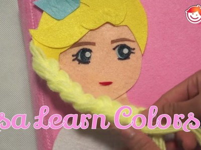 Learn Colors with Frozen Elsa and QUIET BOOK |  Learn Colors, Teach Colours | Learning For Kids
