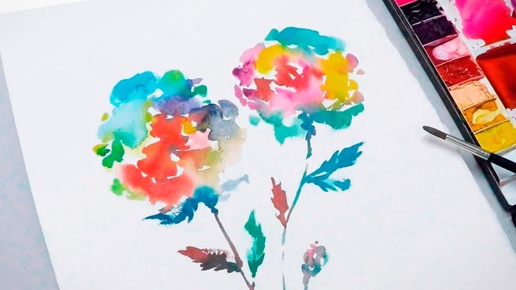 [LVL2] Abtract floral watercolor painting