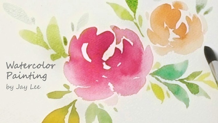 [LVL2] Simple flower painting with watercolor #2