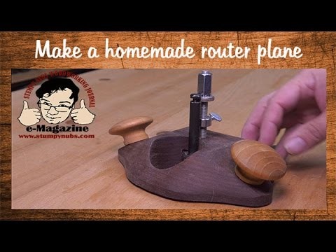 Make a homemade, fully featured woodworking router plane with common materials!