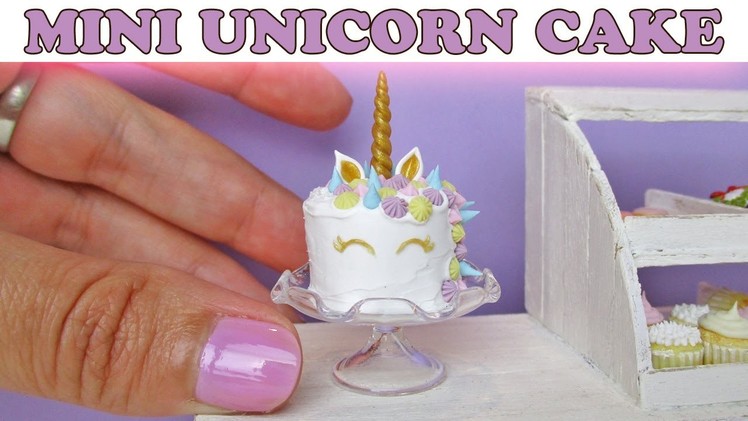 Mini Unicorn Cake, Polymer Clay Tutorial || Maive Ferrando